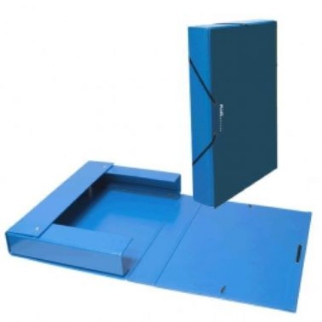 Caixa projectes PVC blau A4 llom 3 Plus