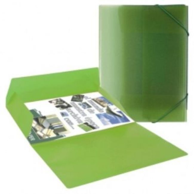 Carpeta gomes polipropile transparent verd A3 Plus 180511
