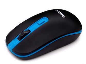 Mouse sense fil USB Nilox negre i blau NXMOWI2003