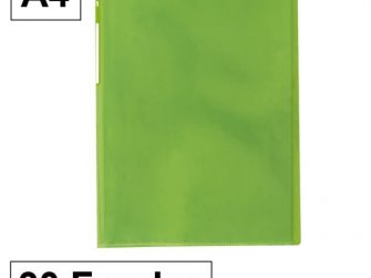 Carpeta 30 fundes fixes A4 verd translúcid Plus 180678