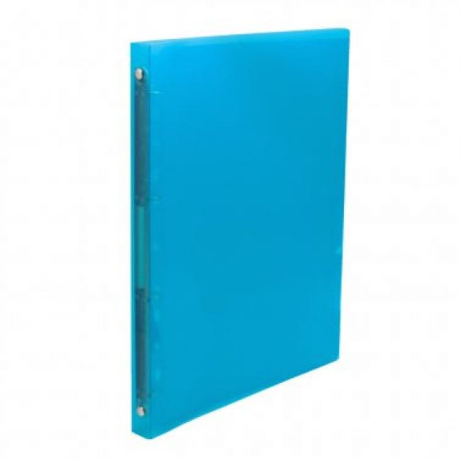 Arxivador A4 4x16 polipropilè blau transparent Plus 180501