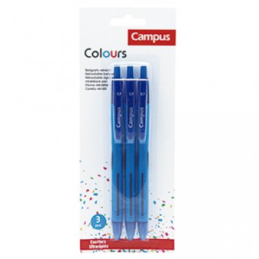Bolígraf blau Campus Colours -pack 3- 081335
