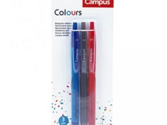 Bolígraf blau, vermell, negre Campus Colours -pack 3- 081336