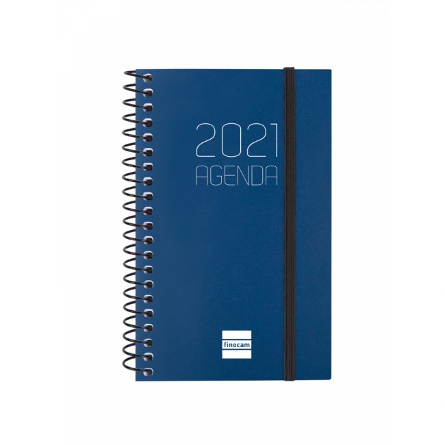 Agenda s/v 79x127 espiral Finocam Opaque Blau