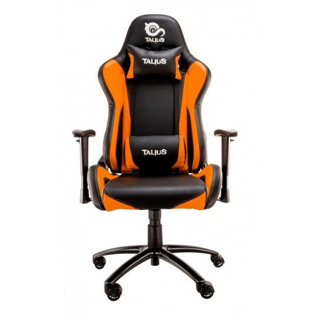 Cadira rodes Gaming taronja / negre Talius Lizard