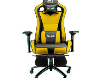 Cadira rodes Gaming groc / negre Talius Caiman
