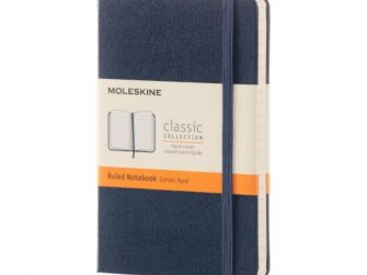 Quadern tapa dura 9x14 blau ratlla classic P Moleskine