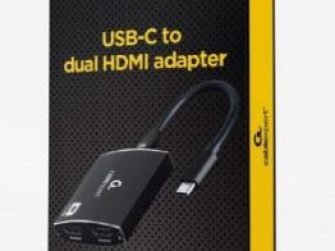 Adaptador USB-C - 2 HDMI Gembird A-CM-HDMIF2-01
